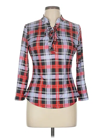 Pre-owned Shein 3/4 Sleeve Blouse In Red
