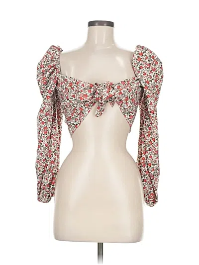 Pre-owned Shein 3/4 Sleeve Blouse In Red