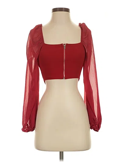 Pre-owned Shein 3/4 Sleeve Blouse In Red