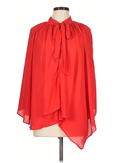 Pre-owned Shein 3/4 Sleeve Blouse In Red
