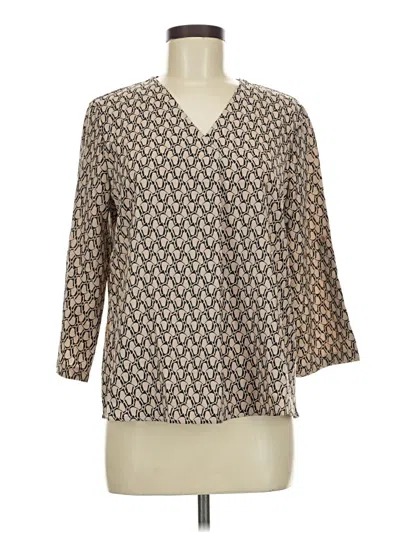 Pre-owned Shein 3/4 Sleeve Blouse In Tan