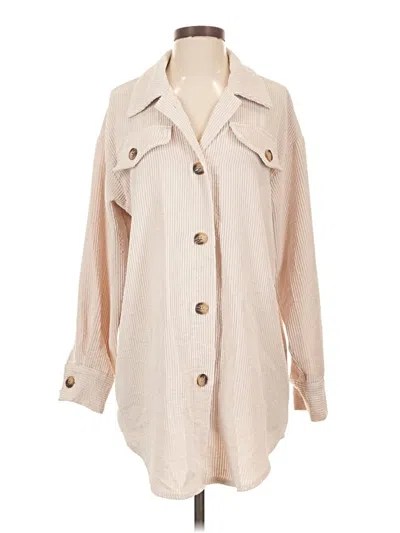 Pre-owned Shein 3/4 Sleeve Blouse In Tan