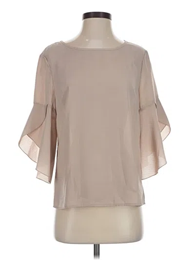 Pre-owned Shein 3/4 Sleeve Blouse In Tan