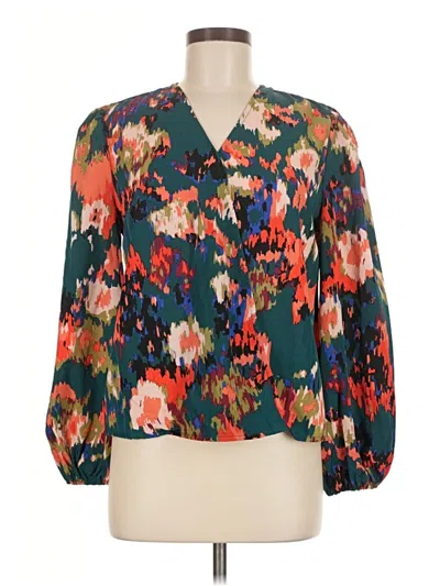 Pre-owned Shein 3/4 Sleeve Blouse In Teal