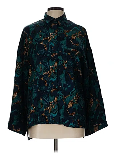 Pre-owned Shein 3/4 Sleeve Blouse In Teal