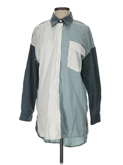 Pre-owned Shein 3/4 Sleeve Blouse In Teal