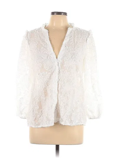 Pre-owned Shein 3/4 Sleeve Blouse In White