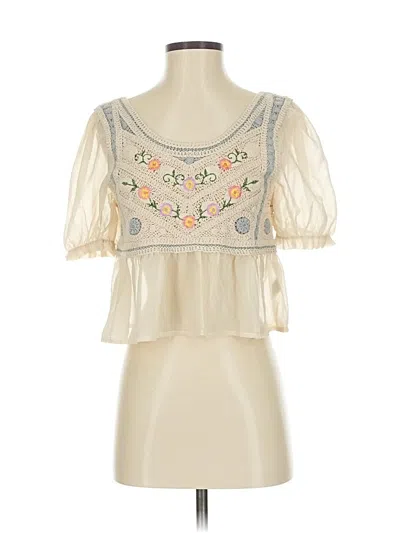 Pre-owned Shein 3/4 Sleeve Blouse In White