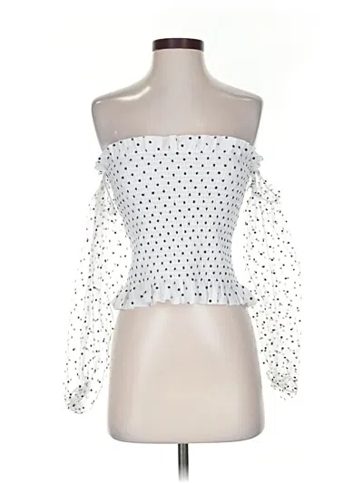 Pre-owned Shein 3/4 Sleeve Blouse In White