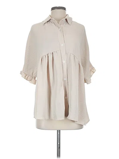 Pre-owned Shein 3/4 Sleeve Blouse In White