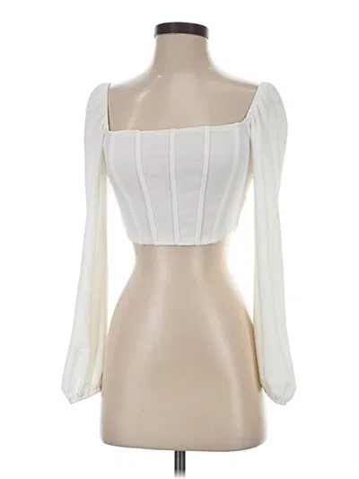 Pre-owned Shein 3/4 Sleeve Blouse In White