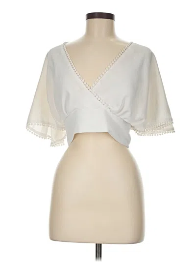 Pre-owned Shein 3/4 Sleeve Blouse In White