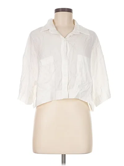Pre-owned Shein 3/4 Sleeve Blouse In White