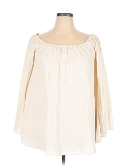 Pre-owned Shein 3/4 Sleeve Blouse In White