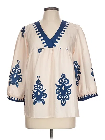 Pre-owned Shein 3/4 Sleeve Blouse In White