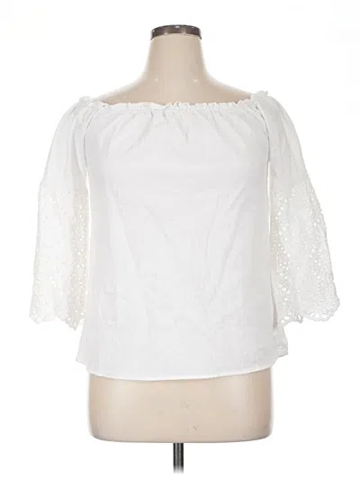 Pre-owned Shein 3/4 Sleeve Blouse In White