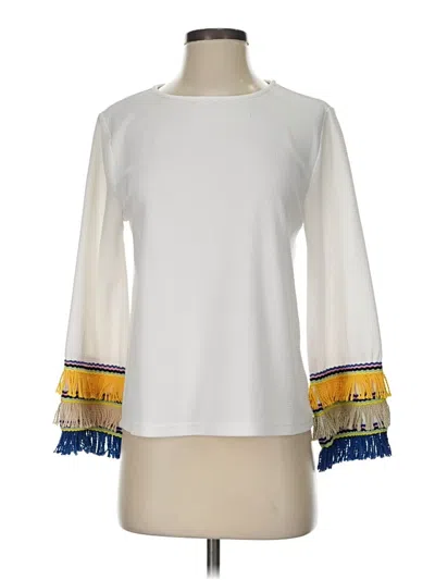 Pre-owned Shein 3/4 Sleeve Blouse In White