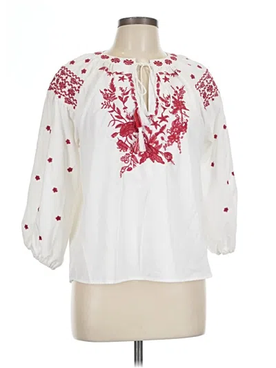Pre-owned Shein 3/4 Sleeve Blouse In White