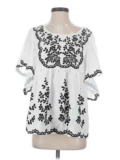 Pre-owned Shein 3/4 Sleeve Blouse In White