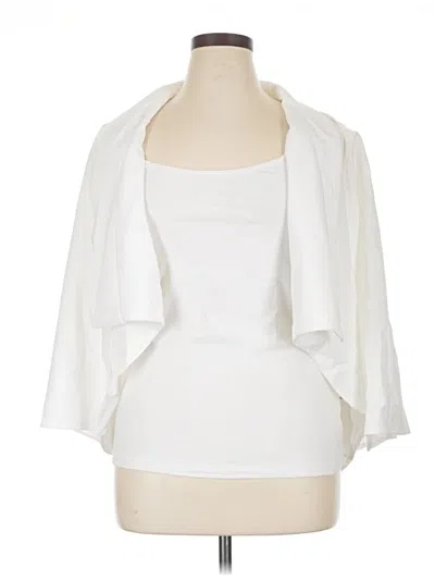 Pre-owned Shein 3/4 Sleeve Blouse In White