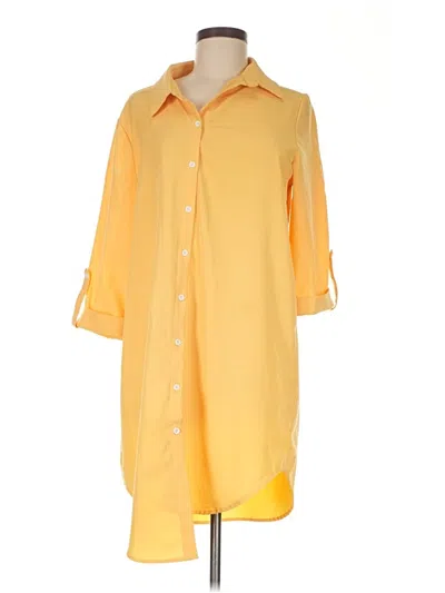 Pre-owned Shein 3/4 Sleeve Blouse In Yellow