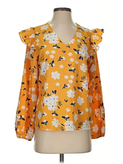 Pre-owned Shein 3/4 Sleeve Blouse In Yellow