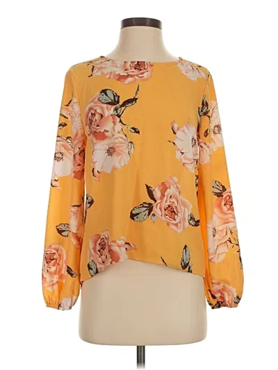 Pre-owned Shein 3/4 Sleeve Blouse In Yellow