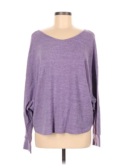 Pre-owned Shein 3/4 Sleeve T-shirt In Purple