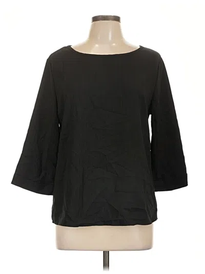 Pre-owned Shein 3/4 Sleeve Top Black Boatneck Tops