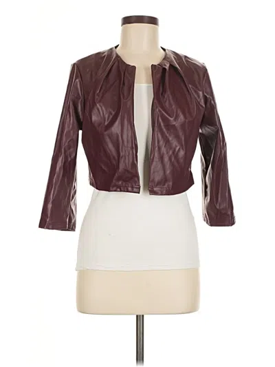 Pre-owned Shein 3/4 Sleeve Top Burgundy Keyhole Neckline Tops