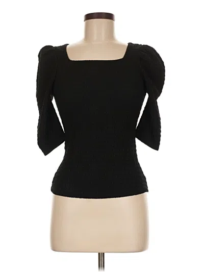 Pre-owned Shein 3/4 Sleeve T-shirt In Black