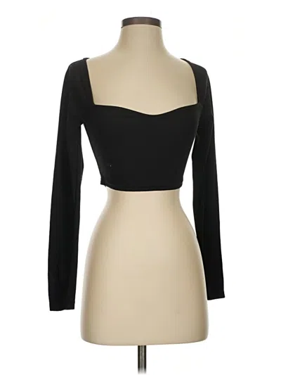 Pre-owned Shein 3/4 Sleeve T-shirt In Black