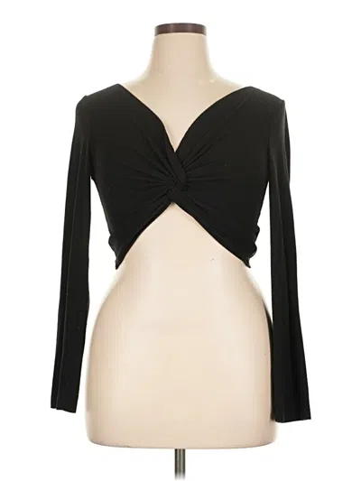 Pre-owned Shein 3/4 Sleeve T-shirt In Black