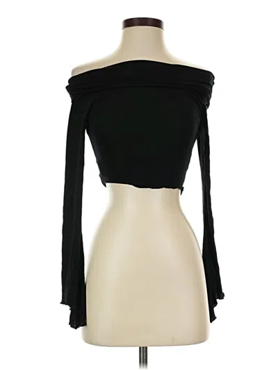 Pre-owned Shein 3/4 Sleeve T-shirt In Black