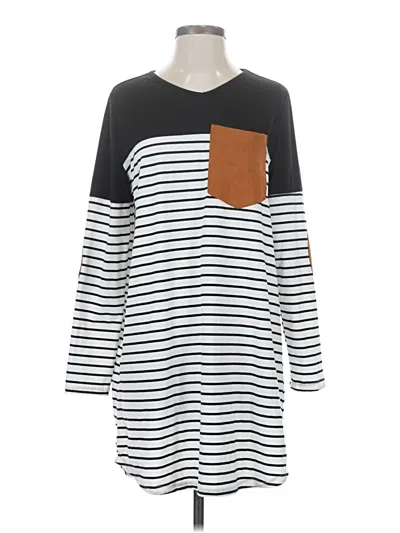 Pre-owned Shein 3/4 Sleeve T-shirt In Black