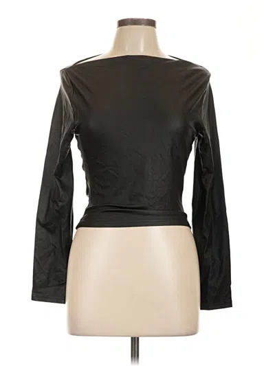 Pre-owned Shein 3/4 Sleeve T-shirt In Black