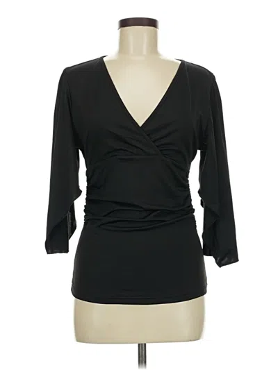 Pre-owned Shein 3/4 Sleeve T-shirt In Black