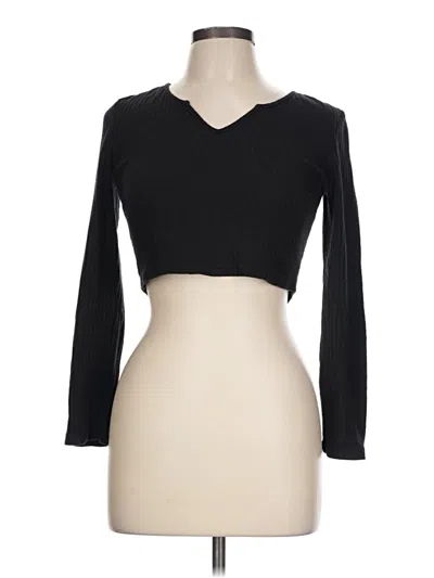 Pre-owned Shein 3/4 Sleeve T-shirt In Black