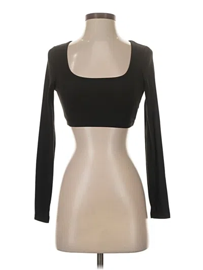 Pre-owned Shein 3/4 Sleeve T-shirt In Black