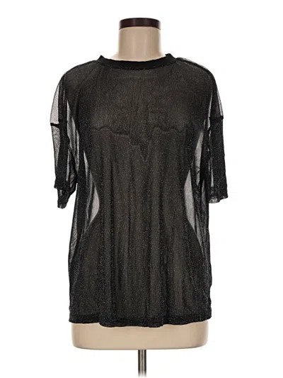 Pre-owned Shein 3/4 Sleeve T-shirt In Black