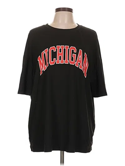 Pre-owned Shein 3/4 Sleeve T-shirt In Black
