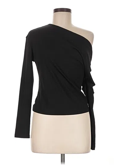 Pre-owned Shein 3/4 Sleeve T-shirt In Black