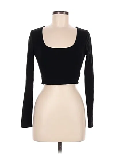 Pre-owned Shein 3/4 Sleeve T-shirt In Black
