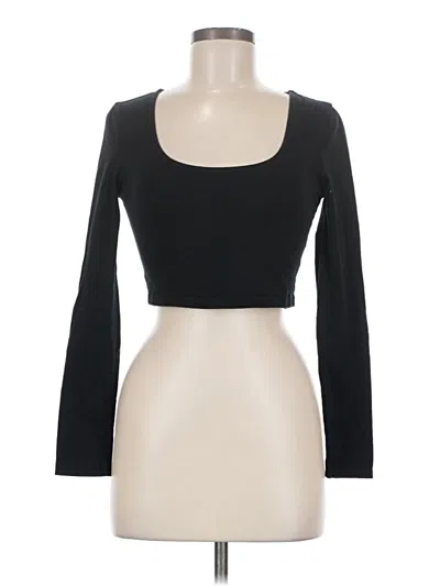 Pre-owned Shein 3/4 Sleeve T-shirt In Black