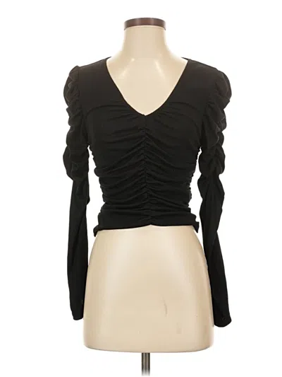 Pre-owned Shein 3/4 Sleeve T-shirt In Black