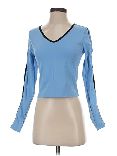 Pre-owned Shein 3/4 Sleeve T-shirt In Blue