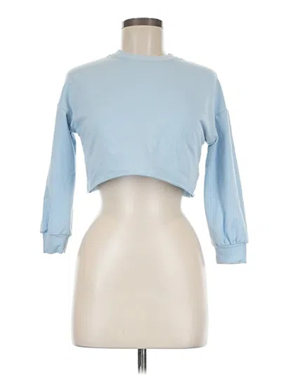 Pre-owned Shein 3/4 Sleeve T-shirt In Blue