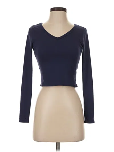Pre-owned Shein 3/4 Sleeve T-shirt In Blue