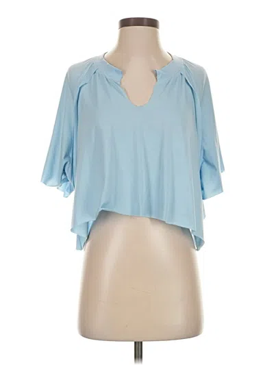Pre-owned Shein 3/4 Sleeve T-shirt In Blue