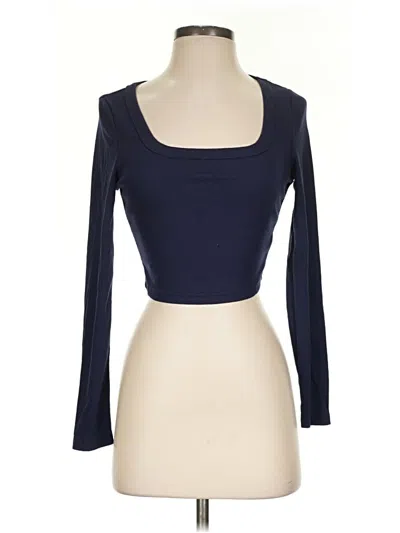 Pre-owned Shein 3/4 Sleeve T-shirt In Blue
